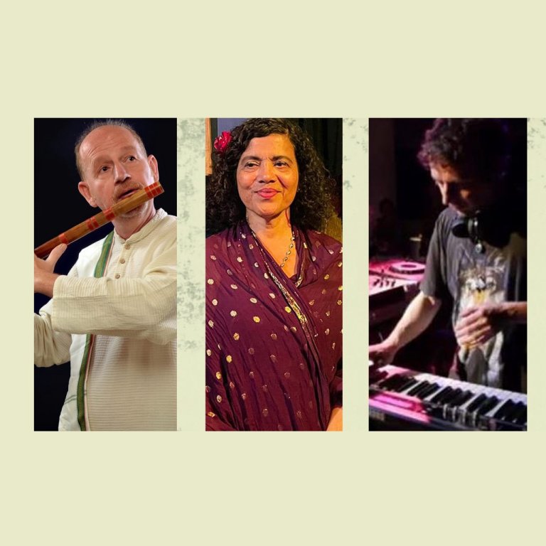 Met <b>Brainscape </b>onderzoekt dit trio de ruimte tussen klassieke Indiase muziek, jazz en elektronische muziek. Sandhya Sanjana, die Hindoestaanse vocale muziek studeerde, zingt in verschillende Indiase talen. De muziek van jazzpianist Alain Eskinasi beweegt zich tussen meditatief en dansbaar. Kees van Boxtel speelt al vanaf jonge leeftijd dwarsfluit en speelt verschillende soorten muziek (new wave, folk, blues en pop).